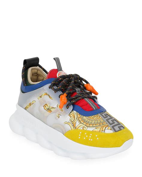 versace basket chain reaction|authentic versace chain reaction sneakers.